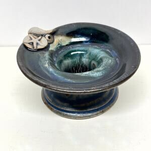 Colby Pottery Ikebana Vase Bowl with Flower Frog